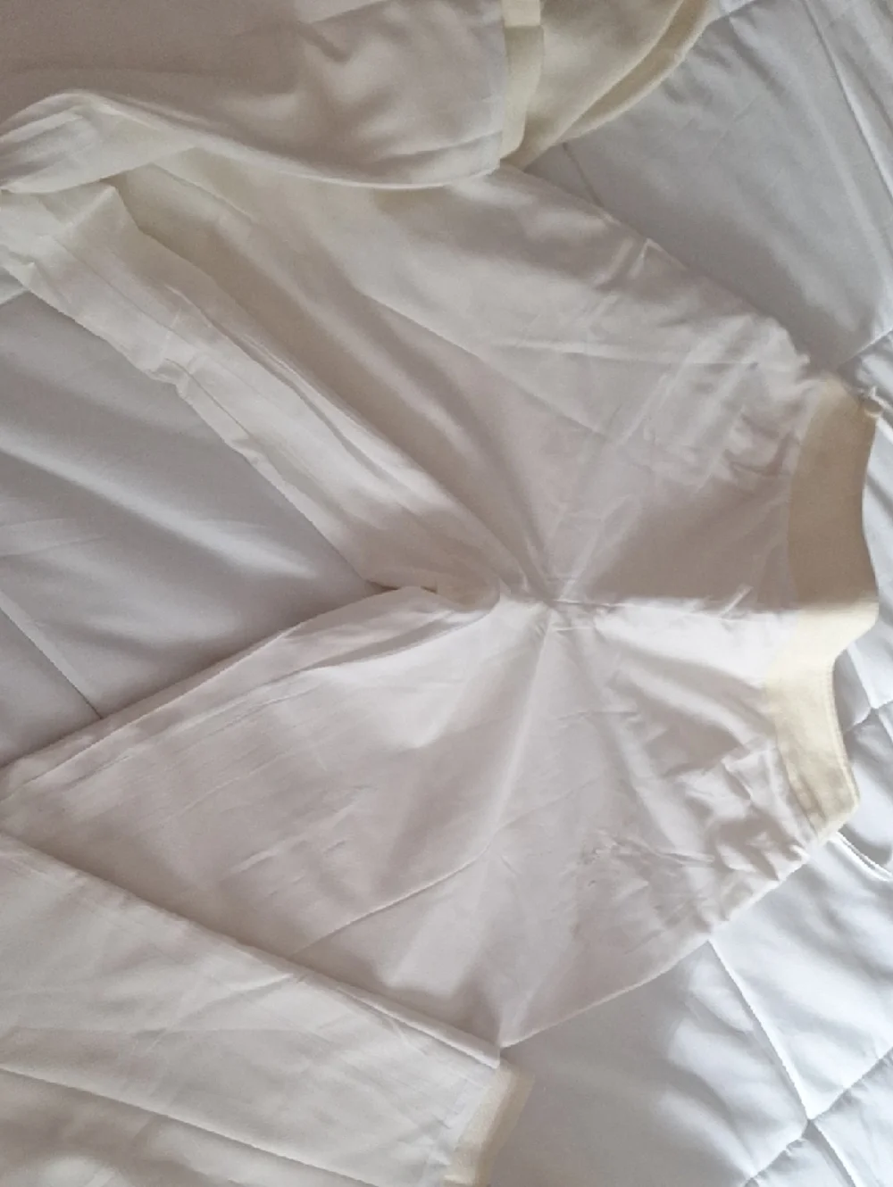 Talbots Cream/White Lined Sidezip Stretch Slacks - Picture 5 of 14